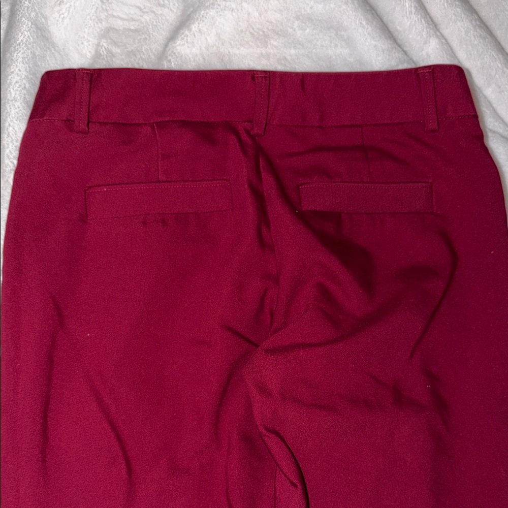 Express Straight Leg Pants in Burgundy - Picture 6 of 6